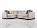 Divano angolare - Tessuto intrecciato - 276x224x86 cm - Beige chiaro - Contemporaneo