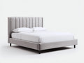 Letto matrimoniale - Velluto - 212x174x108 cm - Beige chiaro - Contemporaneo