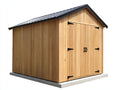 Casetta da giardino - Legno - 210x175x220 cm - Marrone chiaro-Antracite - Stile classico funzionale