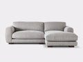 Divano angolare - Tessuto intrecciato - 258x166x84 cm - Grigio chiaro - Moderno