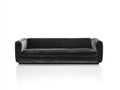 Divano lineare - Velluto - 238x96x76 cm - Grigio antracite - Contemporaneo