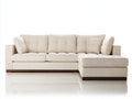 Divano angolare - Tessuto - 286x170x88 cm - Beige chiaro - Contemporaneo