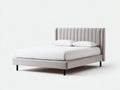 Letto matrimoniale - Velluto - 216x178x110 cm - Greige - Minimalista moderno