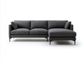 Divano angolare - Tessuto - 278x165x84 cm - Grigio antracite - Moderno