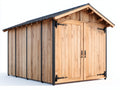 Casetta da giardino - Legno - 220x180x225 cm - Marrone naturale-Antracite - Stile rustico moderno