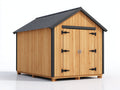 Casetta da giardino - Legno - 205x170x218 cm - Marrone naturale-Antracite - Stile moderno rustico
