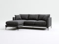 Divano angolare - Tessuto - 276x164x85 cm - Grigio antracite - Moderno