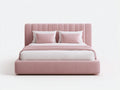 Letto matrimoniale - Velluto - 213x180x110 cm - Rosa cipria - Minimalista moderno